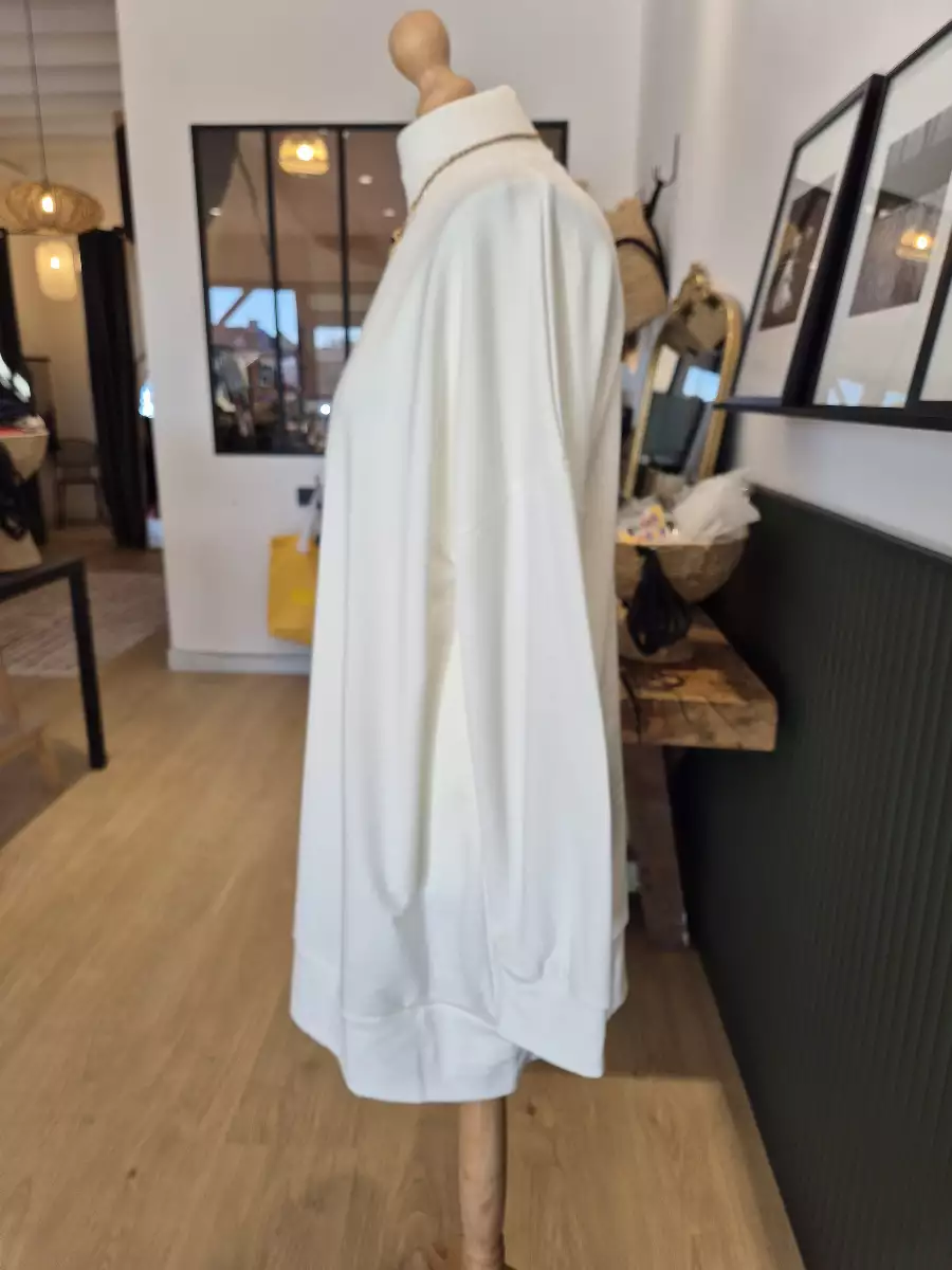 Robe sweat ample blanc