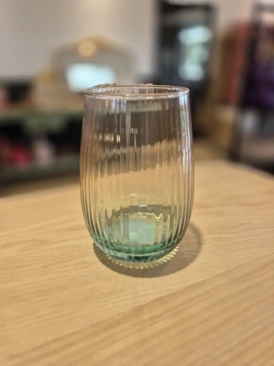 Verre ADRIA rose et sauge