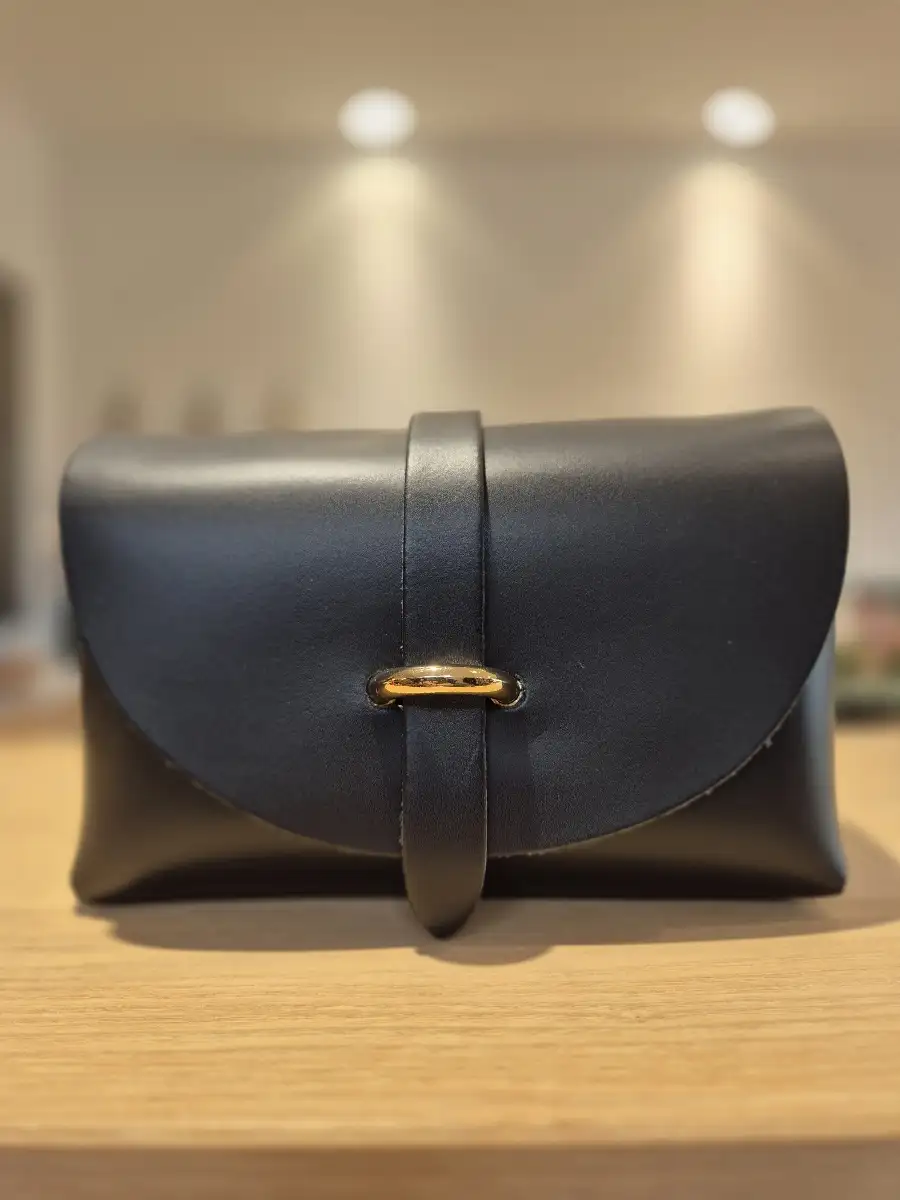 Petit sac bandoulière cuir Noir