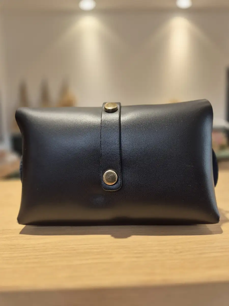 Petit sac bandoulière cuir Noir