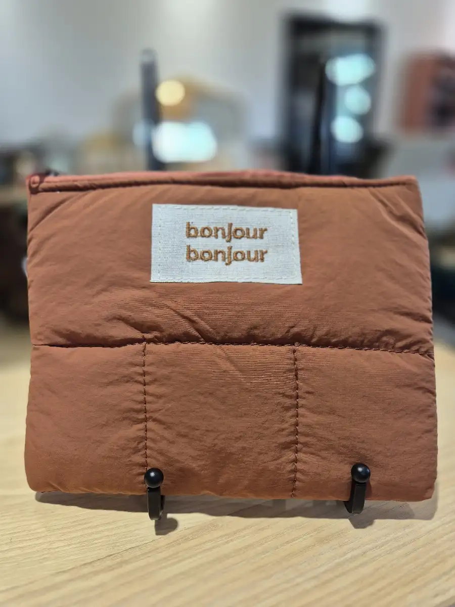 Pochette matelassée terracotta