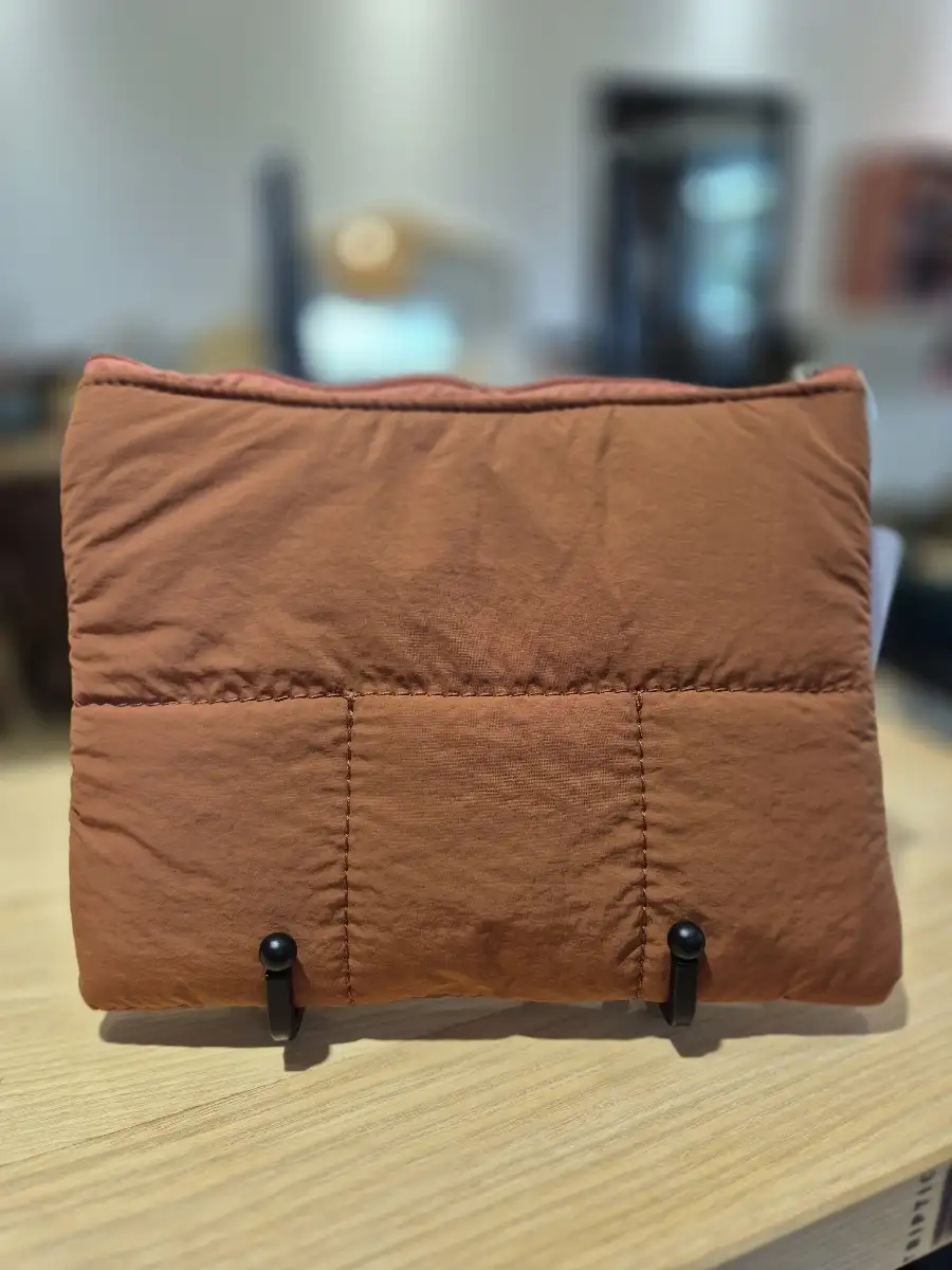 Pochette matelassée terracotta
