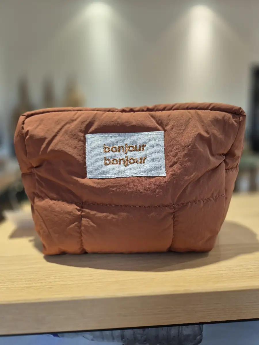 Trousse de toilette effet matelassé Terracotta