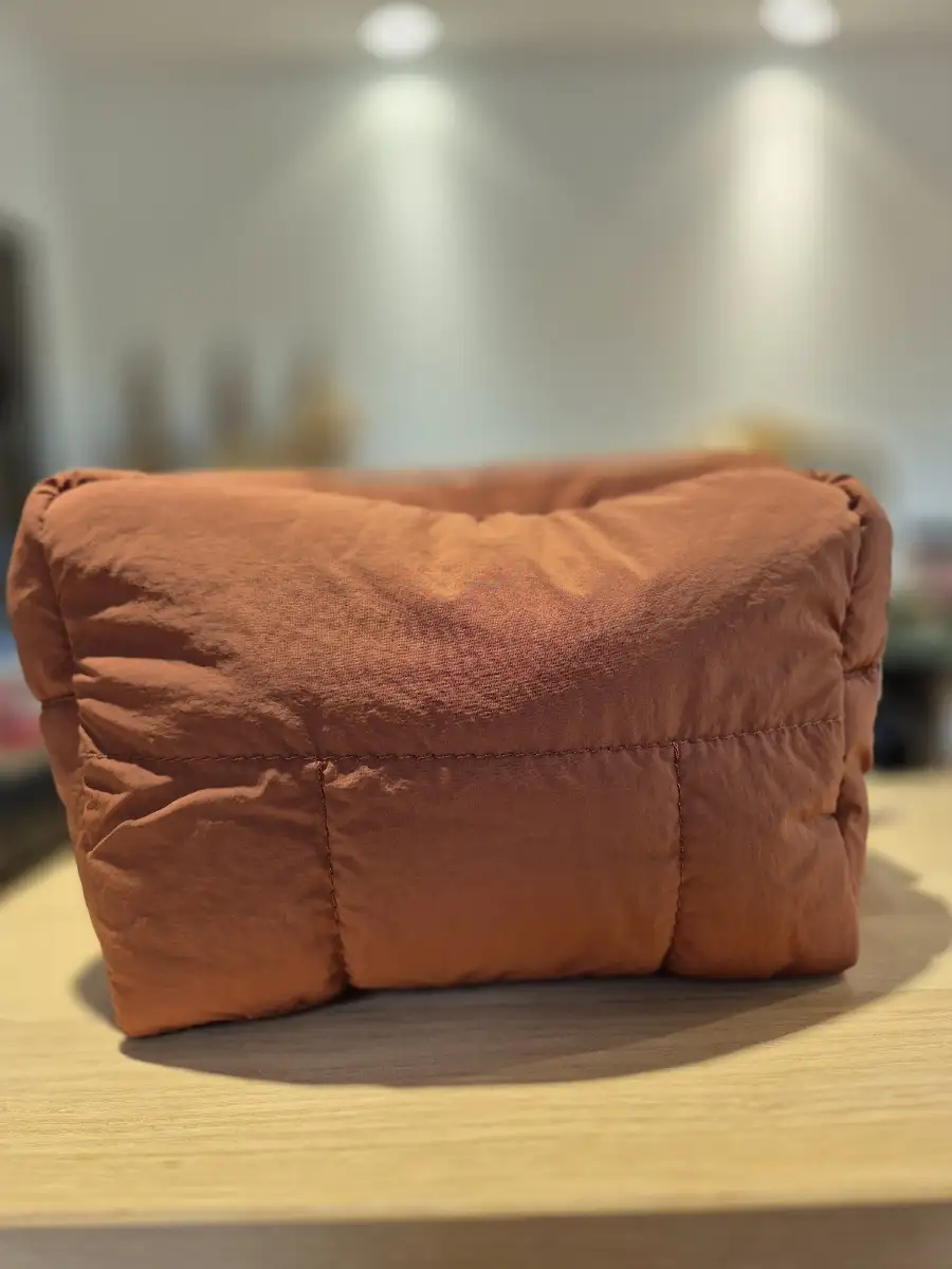 Trousse de toilette effet matelassé Terracotta