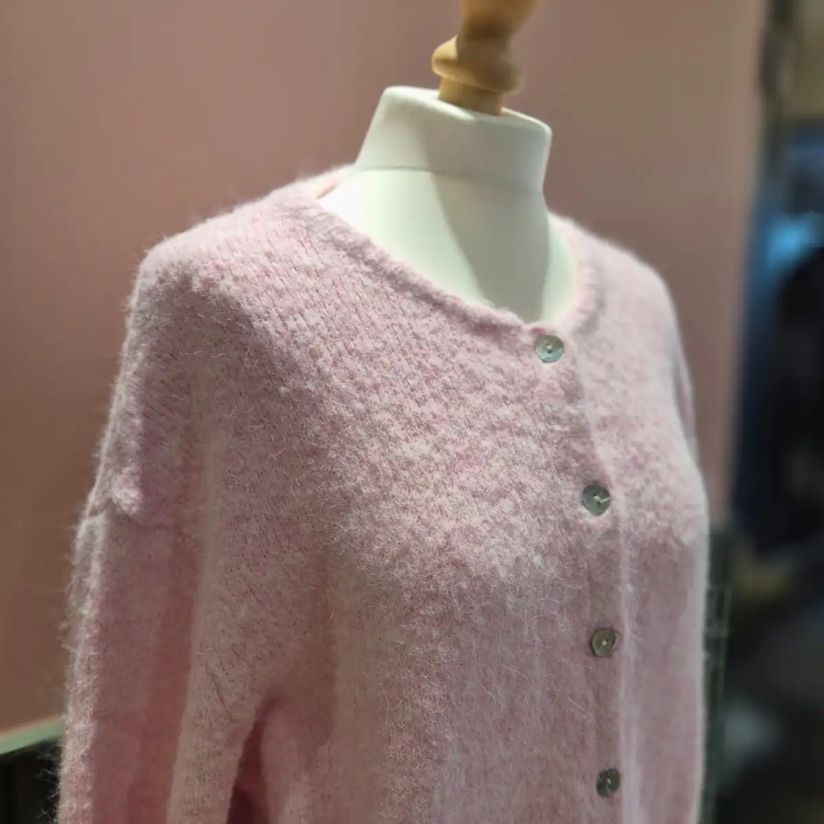 Gilet rose tout doux